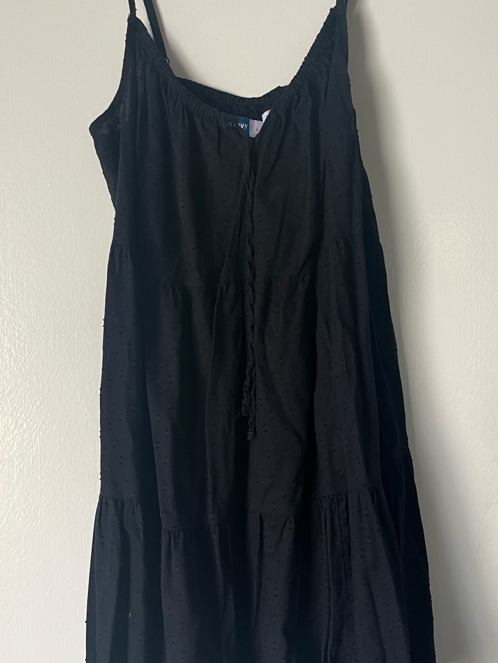 Old Navy Black Spaghetti Strap Tiered Maxi Dress